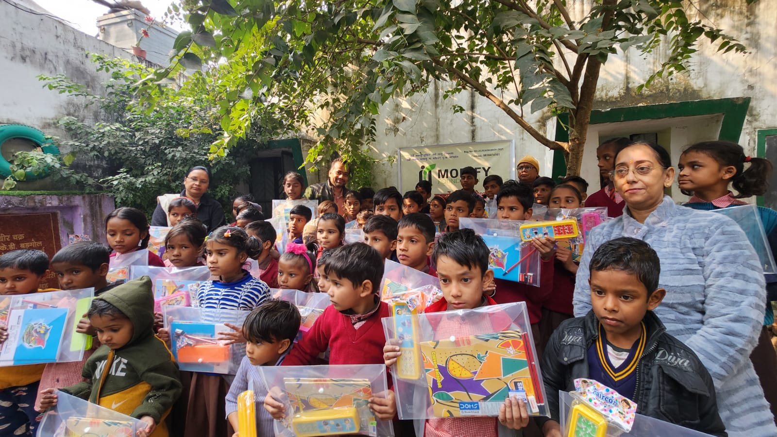 Stationery Kits Distribution to Poor Students Bhikhampur Primary School